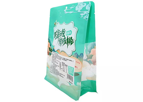 Plastic Food Packaging Foil Ziplock Bags , 8 Sides Seal Stand Up Ziplock Bag For Meat