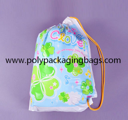NERC 0.07mm πλαστικές τσάντες σακιδίων πλάτης Drawstring PE για τις πλαστικές τσάντες Drawstring ταξιδιού