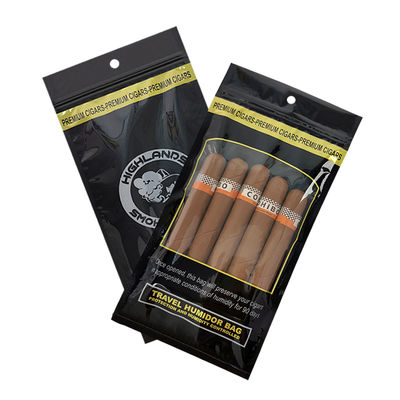 Custom Logo Cigar Humidified Bag with Built-in Moisture Pack Humidity Tobacco Cigar Bags Ziplock