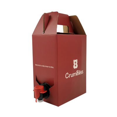 Διάλυμα συσκευασίας Tap With Bag In Box Ανθεκτικό στεγανό δοχείο κατάλληλο για αποθήκευση υγρών και τροφίμων