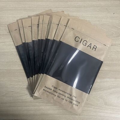Ziplock Design Cigar Humidor Bags Ελαφρύ και συμπαγές με MOPP VMPET PE δομή υλικού για προστασία τσιγάρων