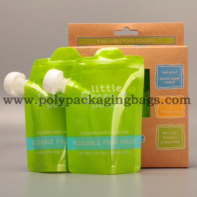 Η Resealable στάση 150ml 200ml 100mic ρίχνει επάνω τη σακούλα με τα καλύμματα για το χυμό