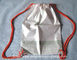 Personalized Plastic Gift Packaging White Drawstring Backpack Custom