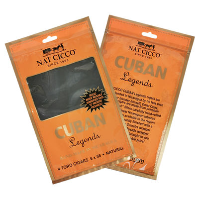 Προσαρμοσμένη Εκτύπωση Ταξιδιωτική Θήκη Υγραντήρα Πούρων 4-6 Πούρων, Υγραντικά Πλαστικά Σακουλάκια με Συσκευασία Πούρων