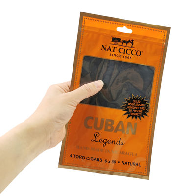 Προσαρμοσμένη Εκτύπωση Ταξιδιωτική Θήκη Υγραντήρα Πούρων 4-6 Πούρων, Υγραντικά Πλαστικά Σακουλάκια με Συσκευασία Πούρων