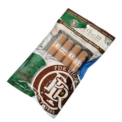 Προσαρμοσμένο επανακλειδωτό φύλλο Ziplock Τρεις πλευρικές σφραγίδες φυσικό φύλλο τσιγάρο περιτύλιγμα υγρασία πλαστική συσκευασία σακούλα με καθαρό παράθυρο