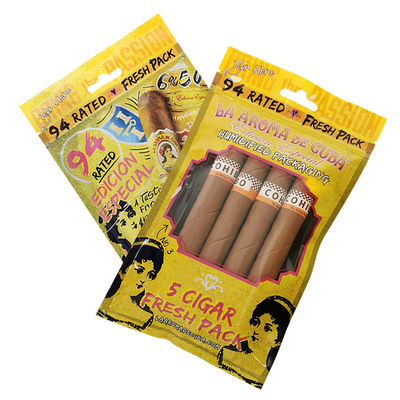 Τυπωμένα τσιπάκια για τσιγάρα με σφραγίδα τσάντες συσκευασίας τσιγάρα υγραμμένα πλαστικά σάκκα με υγρασία