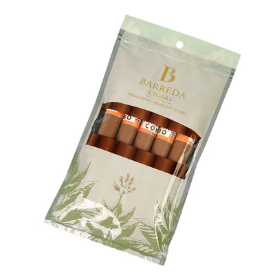 Custom Gravure Printing Humidified Cigar Bags Ziplock Humidity Cigar Bags 5 Cigars Simple Pack with Clear Window Plastic Packing