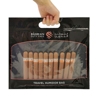 Customization Printing Humidity Cigar Bags Zipper Cigar Humidor Packaging Travel Humidity Humidifier Bag