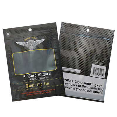 Προσαρμοσμένες Σχεδιασμένες Αδιάβροχες Επίπεδες Συσκευασίες Τυπωμένες Θερμοκολλημένες Αλουμινίου Foil Mylar 3 Πλευρών Σφράγισης για Φύλλα Καπνού και Περιτυλίγματα Πούρων