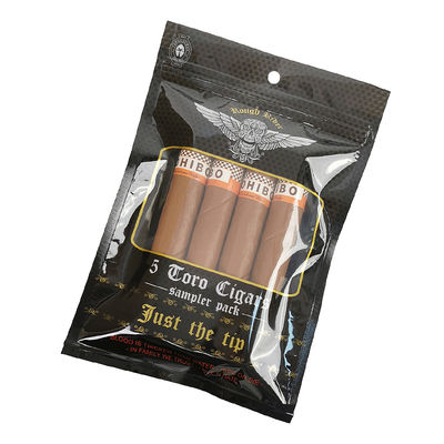 Προσαρμοσμένες Σχεδιασμένες Αδιάβροχες Επίπεδες Συσκευασίες Τυπωμένες Θερμοκολλημένες Αλουμινίου Foil Mylar 3 Πλευρών Σφράγισης για Φύλλα Καπνού και Περιτυλίγματα Πούρων