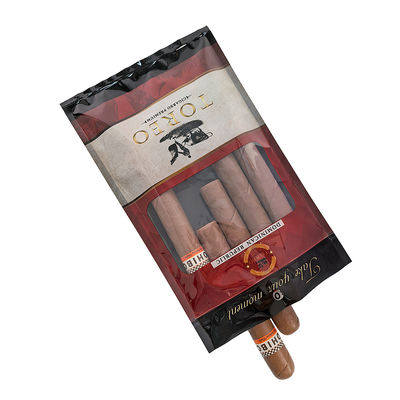Custom Cigar Wraps Packaging Bag Smoking Leaf Bag Rolling Tobacco Packaging Pouch Tobacco Cigar Mylar Bag