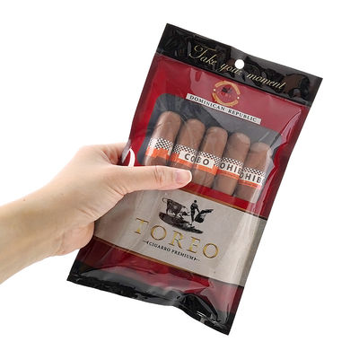 Custom Cigar Wraps Packaging Bag Smoking Leaf Bag Rolling Tobacco Packaging Pouch Tobacco Cigar Mylar Bag