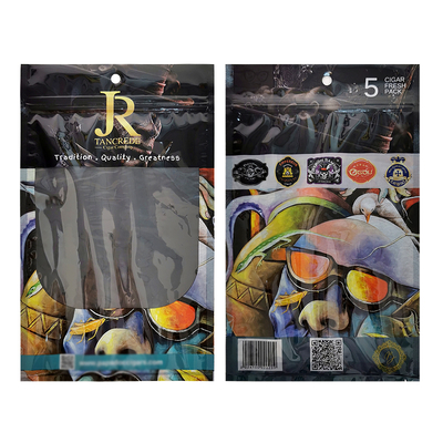 Custom Print Plastic Hand Rolling Smoking Accessories Custom Tobacco Cigar Travel Bag for Packaging Pouches