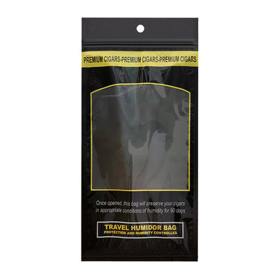 Custom Logo Cigar Humidified Bag with Built-in Moisture Pack Humidity Tobacco Cigar Bags Ziplock