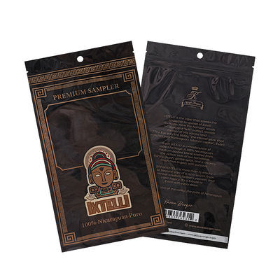 Προσαρμοσμένη σακούλα Mylar για καπνό Αδιάβροχη τσιγάρο τσάντα Ziplock φύλλο συσκευασία Humidor θερμική σφραγίδα πλαστικό φύλλο φορητό humidor τσιγάρο