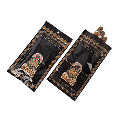 Προσαρμοσμένη σακούλα Mylar για καπνό Αδιάβροχη τσιγάρο τσάντα Ziplock φύλλο συσκευασία Humidor θερμική σφραγίδα πλαστικό φύλλο φορητό humidor τσιγάρο