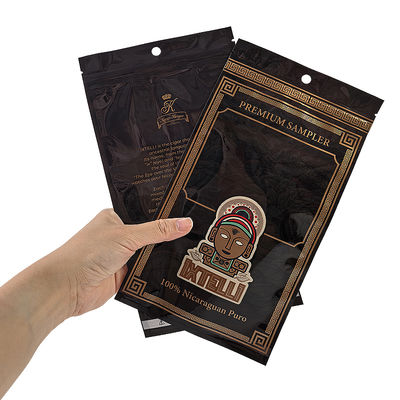 Προσαρμοσμένη σακούλα Mylar για καπνό Αδιάβροχη τσιγάρο τσάντα Ziplock φύλλο συσκευασία Humidor θερμική σφραγίδα πλαστικό φύλλο φορητό humidor τσιγάρο