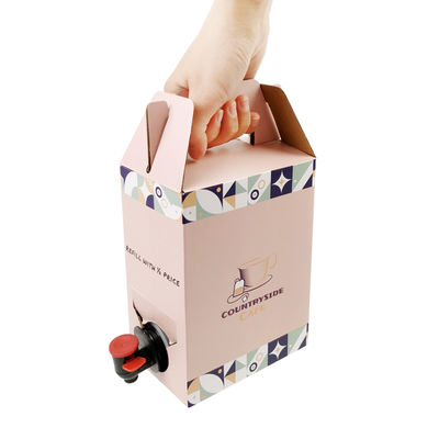 Προσαρμοσμένο 2L 3L 5L Μίας Χρήσης Χάρτινο Χαρτοκιβώτιο Συσκευασίας Καφέ Cold Brew Χυμού Box Dispenser Bag in Box Ασηπτική Συσκευασία