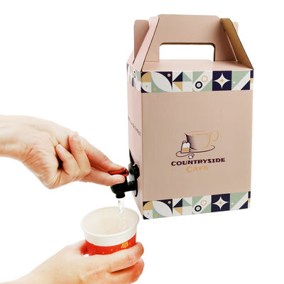 Προσαρμοσμένο 2L 3L 5L Μίας Χρήσης Χάρτινο Χαρτοκιβώτιο Συσκευασίας Καφέ Cold Brew Χυμού Box Dispenser Bag in Box Ασηπτική Συσκευασία