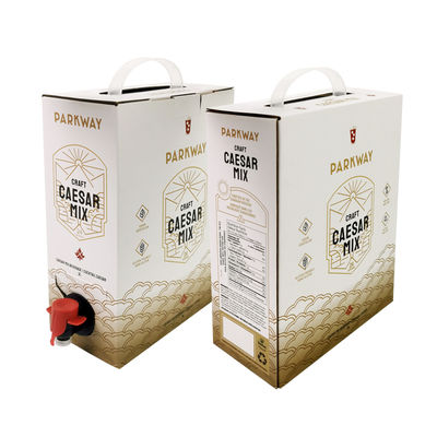 Προσαρμοσμένη 1L 1.5L 2L 3L 5L 96OZ BIB BAG Μίας χρήσης σε κουτί από χαρτί για τσάι, χυμό, καφέ, πακέτο με διανομέα