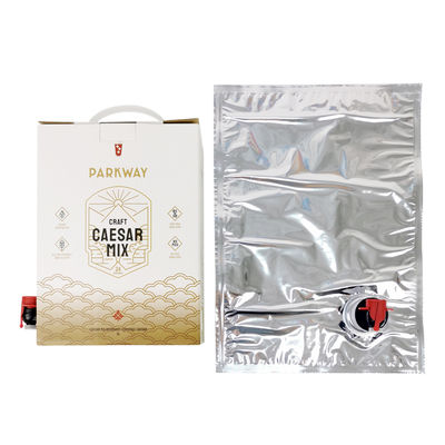 Προσαρμοσμένη 1L 1.5L 2L 3L 5L 96OZ BIB BAG Μίας χρήσης σε κουτί από χαρτί για τσάι, χυμό, καφέ, πακέτο με διανομέα