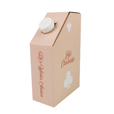 Προσαρμοσμένη 1L 1.5L 2L 3L 5L 96OZ BIB BAG Μίας χρήσης σε κουτί από χαρτί για τσάι, χυμό, καφέ, πακέτο με διανομέα