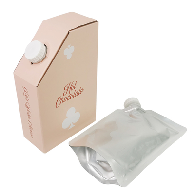 Προσαρμοσμένη 1L 1.5L 2L 3L 5L 96OZ BIB BAG Μίας χρήσης σε κουτί από χαρτί για τσάι, χυμό, καφέ, πακέτο με διανομέα