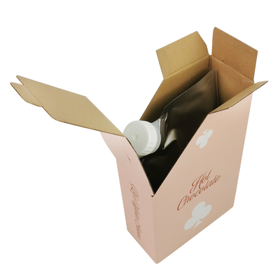 Προσαρμοσμένη 1L 1.5L 2L 3L 5L 96OZ BIB BAG Μίας χρήσης σε κουτί από χαρτί για τσάι, χυμό, καφέ, πακέτο με διανομέα