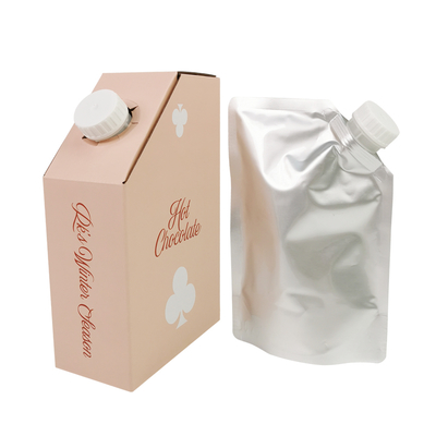 Προσαρμοσμένη 1L 1.5L 2L 3L 5L 96OZ BIB BAG Μίας χρήσης σε κουτί από χαρτί για τσάι, χυμό, καφέ, πακέτο με διανομέα