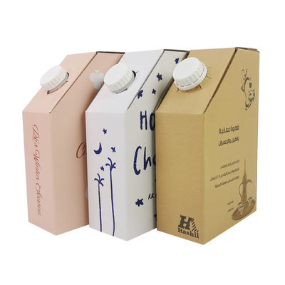 πλαστική τσάντα BIB σε κουτί 1L καυτό κουτί καφέ υγρή συσκευασία