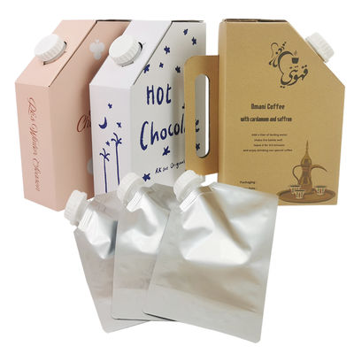 πλαστική τσάντα BIB σε κουτί 1L καυτό κουτί καφέ υγρή συσκευασία