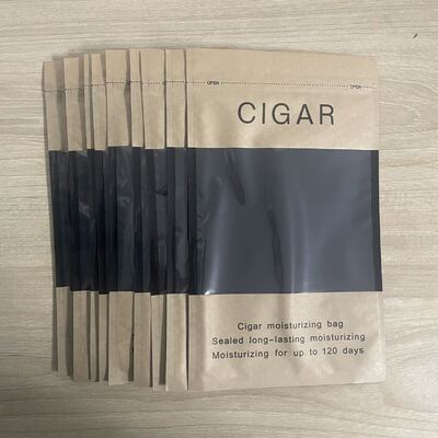 Ziplock Design Cigar Humidor Bags Ελαφρύ και συμπαγές με MOPP VMPET PE δομή υλικού για προστασία τσιγάρων
