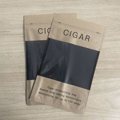 Ziplock Design Cigar Humidor Bags Ελαφρύ και συμπαγές με MOPP VMPET PE δομή υλικού για προστασία τσιγάρων