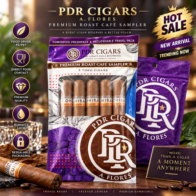 Cigars Volume Cigar Humidor Bags Featuring Ziplock Design And MOPP PE Material Structure Suitable For Travel And Daily