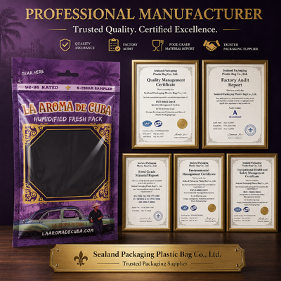 Lightweight And Compact cigar packaging bag Holds 5 to 20 Cigars Durable Portable Storage Solution for Tobacco Products