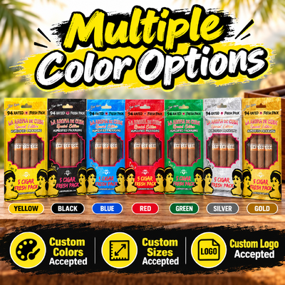 Ziplock Design cigar bags custom custom color resealable packaging designed to protect cigars from environmental factors
