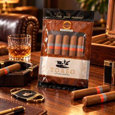 Tear-resistant and puncture-resistant cigar packaging bag cigar moisturizing plastic zipper bags suitable for preserving cigar