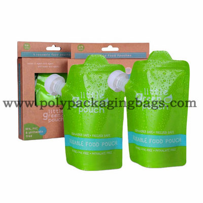 Η Resealable στάση 150ml 200ml 100mic ρίχνει επάνω τη σακούλα με τα καλύμματα για το χυμό
