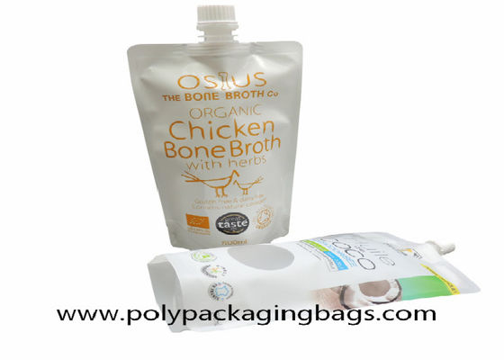 16oz 500ml Συσκευασία γάλακτος καρύδας Σακούλα με ακροφύσιο αυτοαναρρόφησης Stand Up Bag με στόμιο