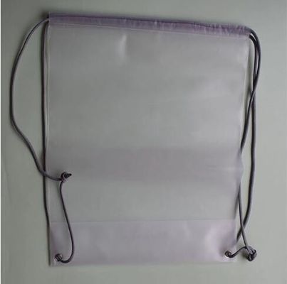 0.08mm παγωμένες CBE Drawstring διπλές ώμων τσάντες Drawstring σακιδίων πλάτης πλαστικές για τον ιματισμό