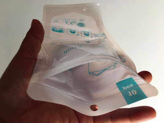 Μίας χρήσης Gravure Ziplock σακουλών φερμουάρ εκτύπωσης CPP πλαστικές συσκευάζοντας τσάντες μασκών