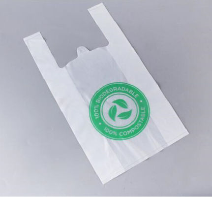 Flexo που τυπώνει τη λιπασματοποιήσιμη Cornstarch PBAT τσάντα σακουλών αγορών τεμαχισμένη τσάντες