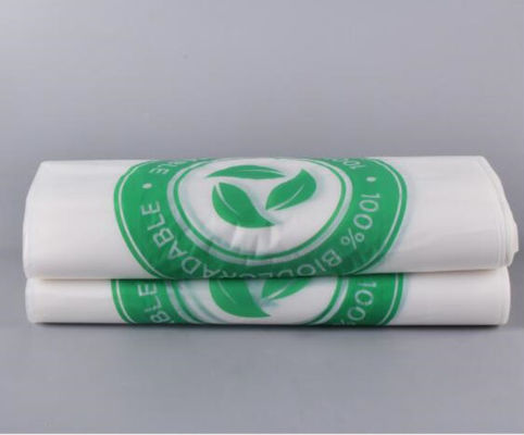 Flexo που τυπώνει τη λιπασματοποιήσιμη Cornstarch PBAT τσάντα σακουλών αγορών τεμαχισμένη τσάντες