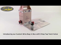 Προσαρμοσμένη ανακυκλώσιμη 10L-20L μπιμπ αλουμινίου φύλλο σακούλα κουτί συσκευασία πλαστική συσκευασία κρασιού